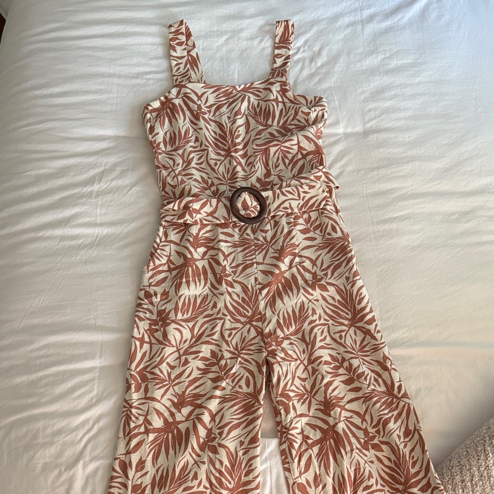 Leaf Print Jumpsuit